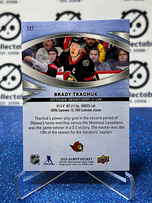 2023-24 UPPER DECK MVP BRADY TKACHUK # 127 OTTAWA SENATORS NHL HOCKEY CARD