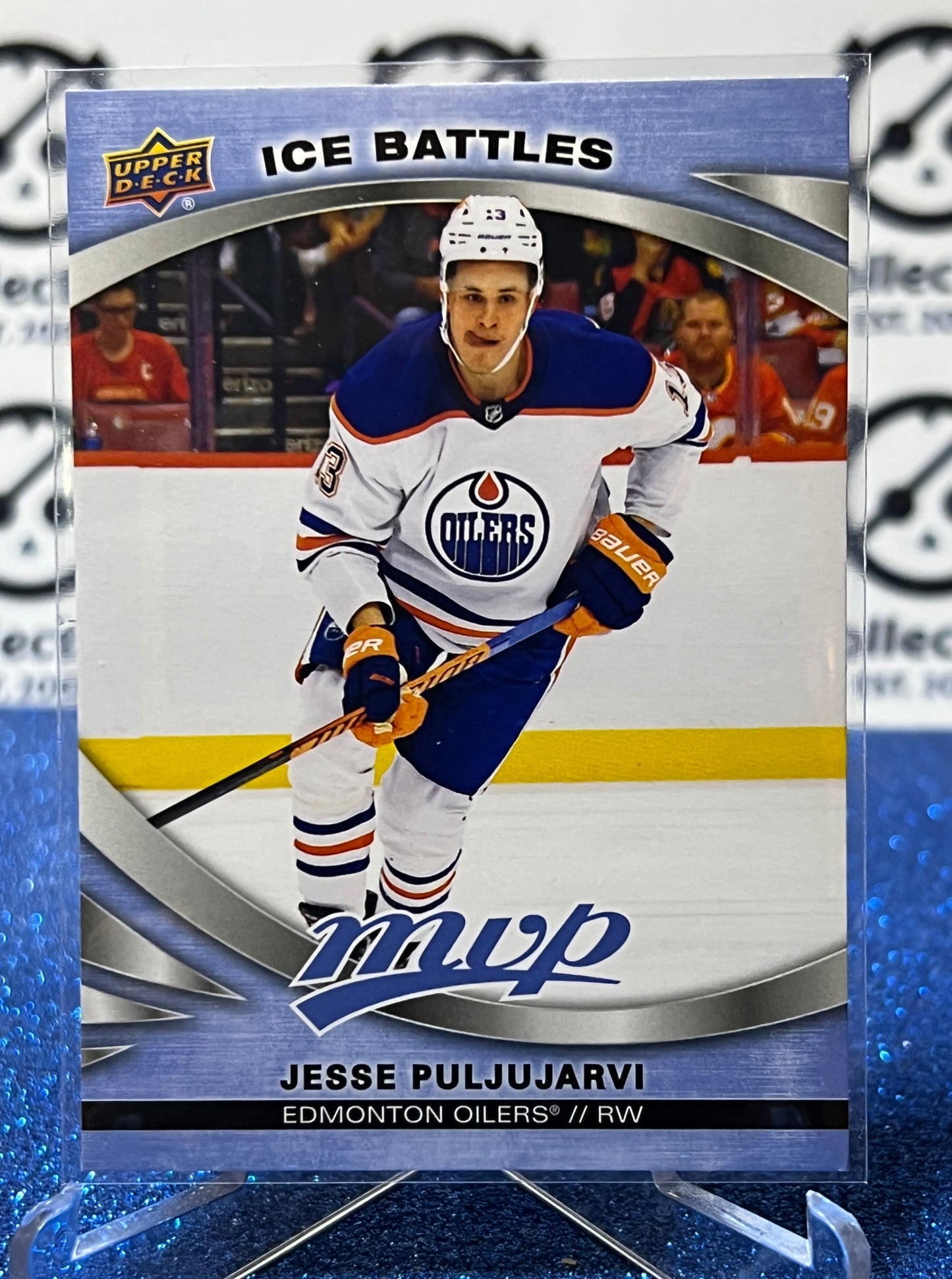 2023-24 UPPER DECK MVP JESSE PULJUJARVI # 7 ICE BATTLES EDMONTON OILERS HOCKEY CARD