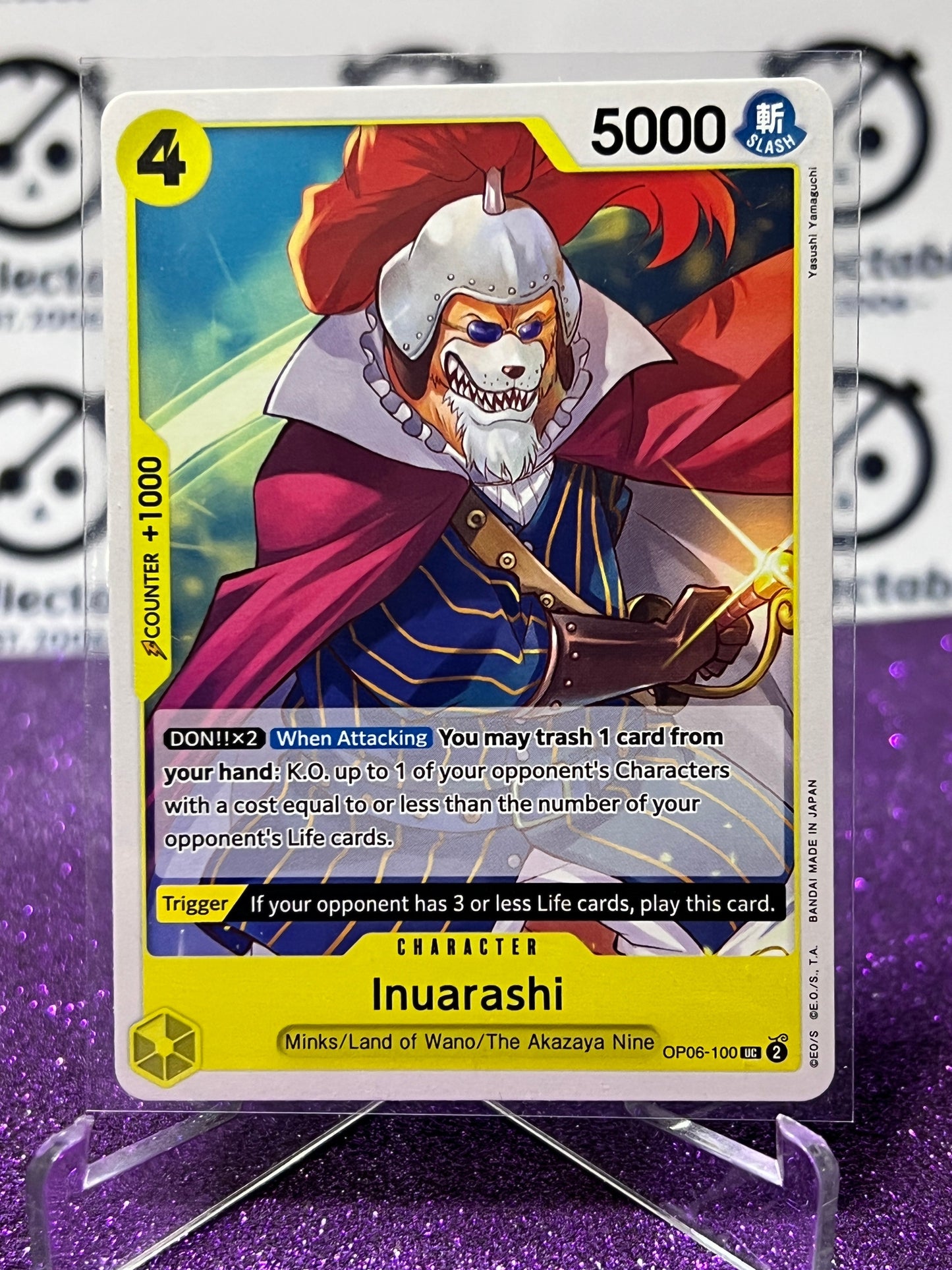 2024 ONE PIECE INUARASHI # OP06-100 UC WINGS OF THE CAPTAIN CARD