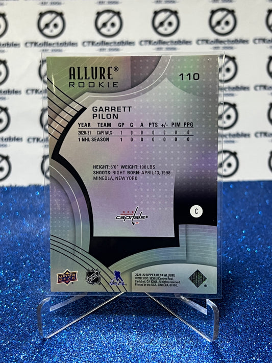 2021-22 UPPER DECK ALLURE GARRETT PILON # 110 ROOKIE WASHINGTON CAPITALS NHL HOCKEY CARD