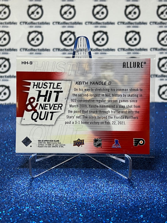 2021-22 UPPER DECK ALLURE KEITH YANDLE # HH-9 PHILADELPHIA FLYERS NHL HOCKEY CARD