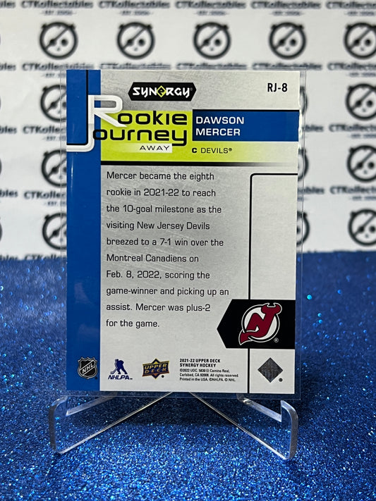 2021-22 UPPER DECK SYNERGY DAWSON MERCER # RJ-8 NEW JERSEY DEVILS /149 HOCKEY CARD