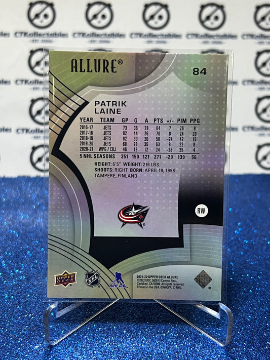 2021-22 UPPER DECK ALLURE PATRIK LAINE # 84 COLUMBUS BLUE JACKETS NHL HOCKEY CARD