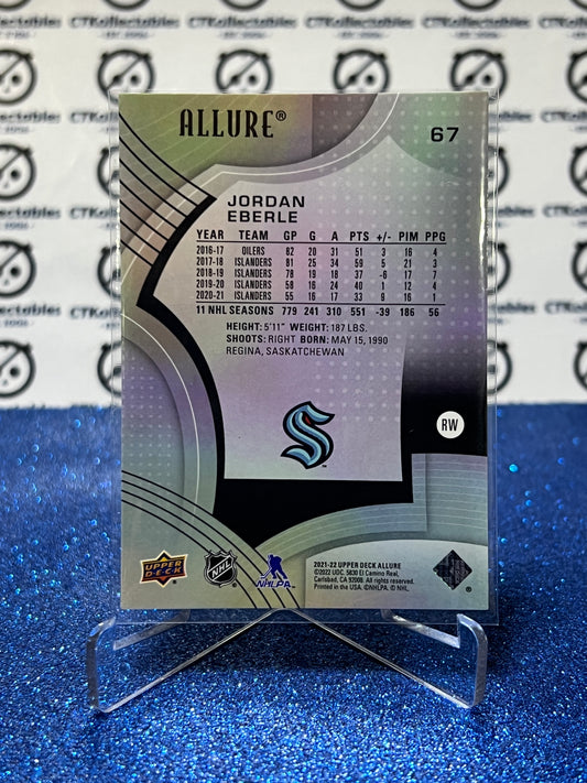 2021-22 UPPER DECK ALLURE JORDAN EBERLE # 67 SEATTLE KRAKEN NHL HOCKEY CARD