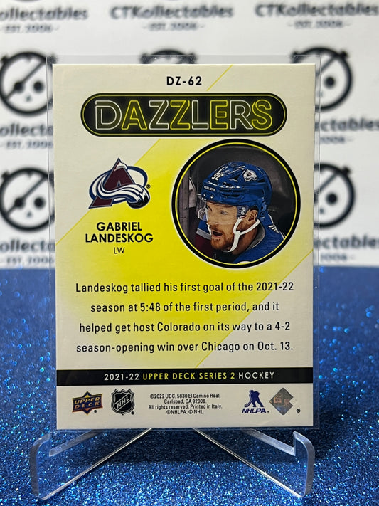2021-22 UPPER DECK GABRIEL LANDESKOG # DZ-62 DAZZLERS COLORADO AVALANCHE HOCKEY CARD