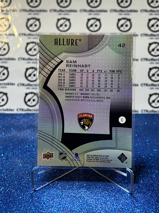 2021-22 UPPER DECK ALLURE SAM REINHART # 42 FLORIDA PANTHERS NHL HOCKEY CARD