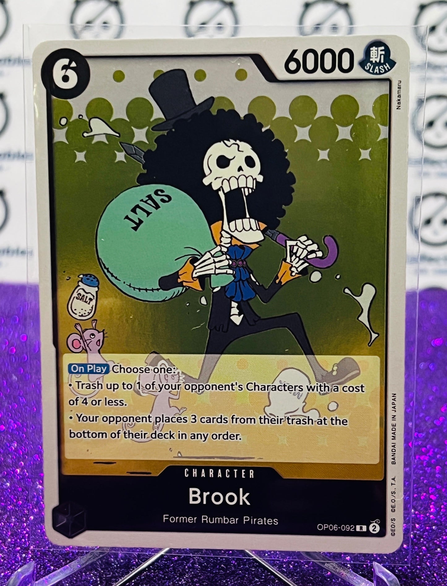 2024 ONE PIECE BROOK OP06-092 RARE FOIL WINGS OF THE CAPTAIN CARD