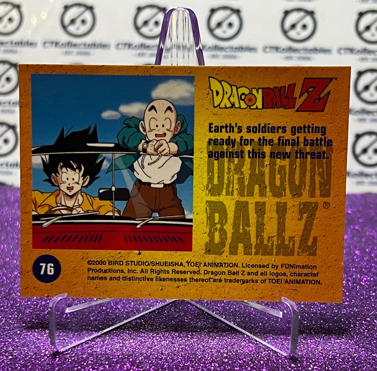 2000 DRAGON BALL Z # 76 EARTH'S SOLDIERS HOLOCHROME ARCHIVE EDITION FOIL CARD