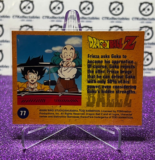 2000 DRAGON BALL Z # 77 FRIEZA ASKS GOKU HOLOCHROME ARCHIVE EDITION FOIL CARD