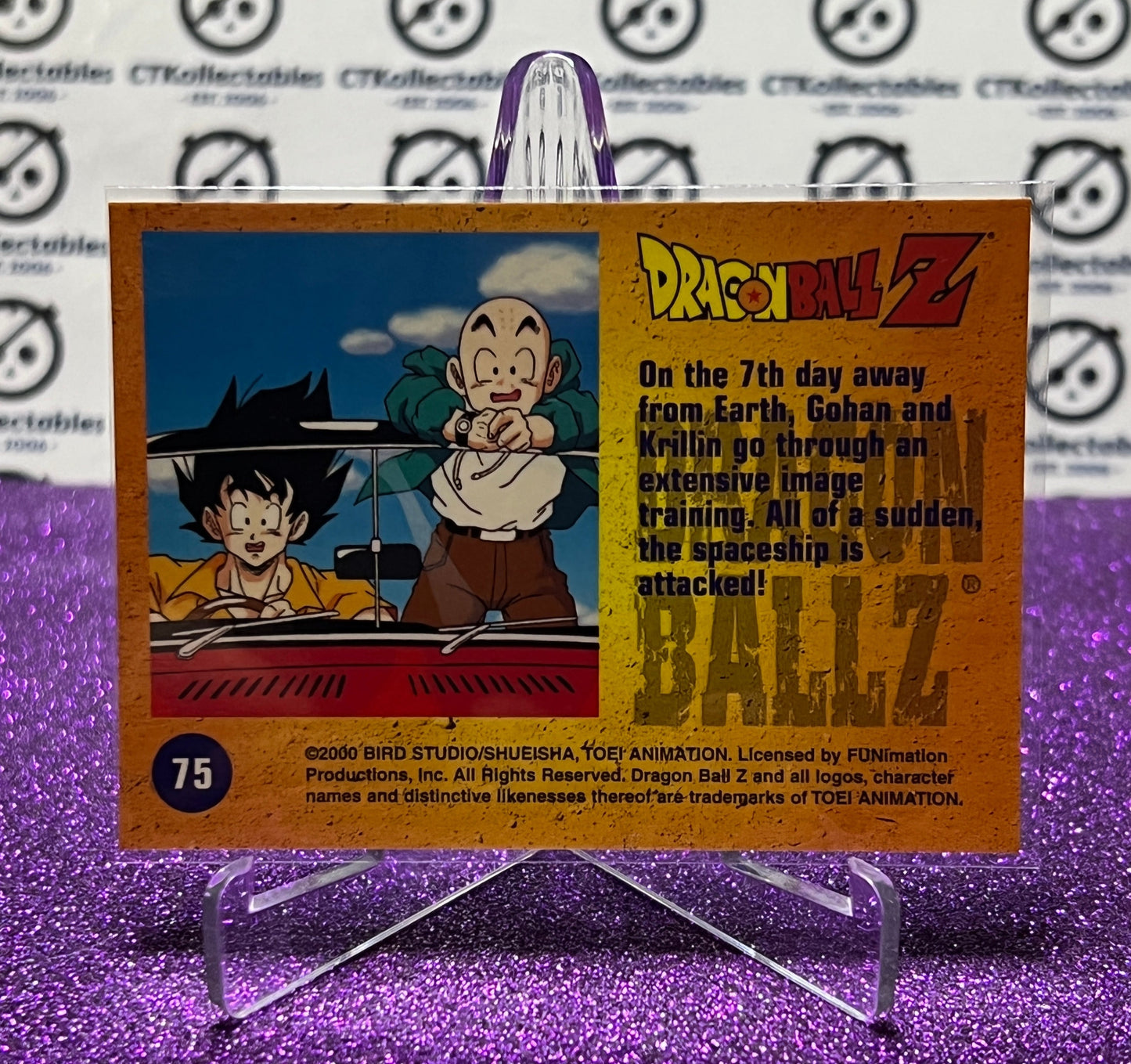 2000 DRAGON BALL Z # 75 GOHAN KRILLIN HOLOCHROME ARCHIVE EDITION FOIL CARD
