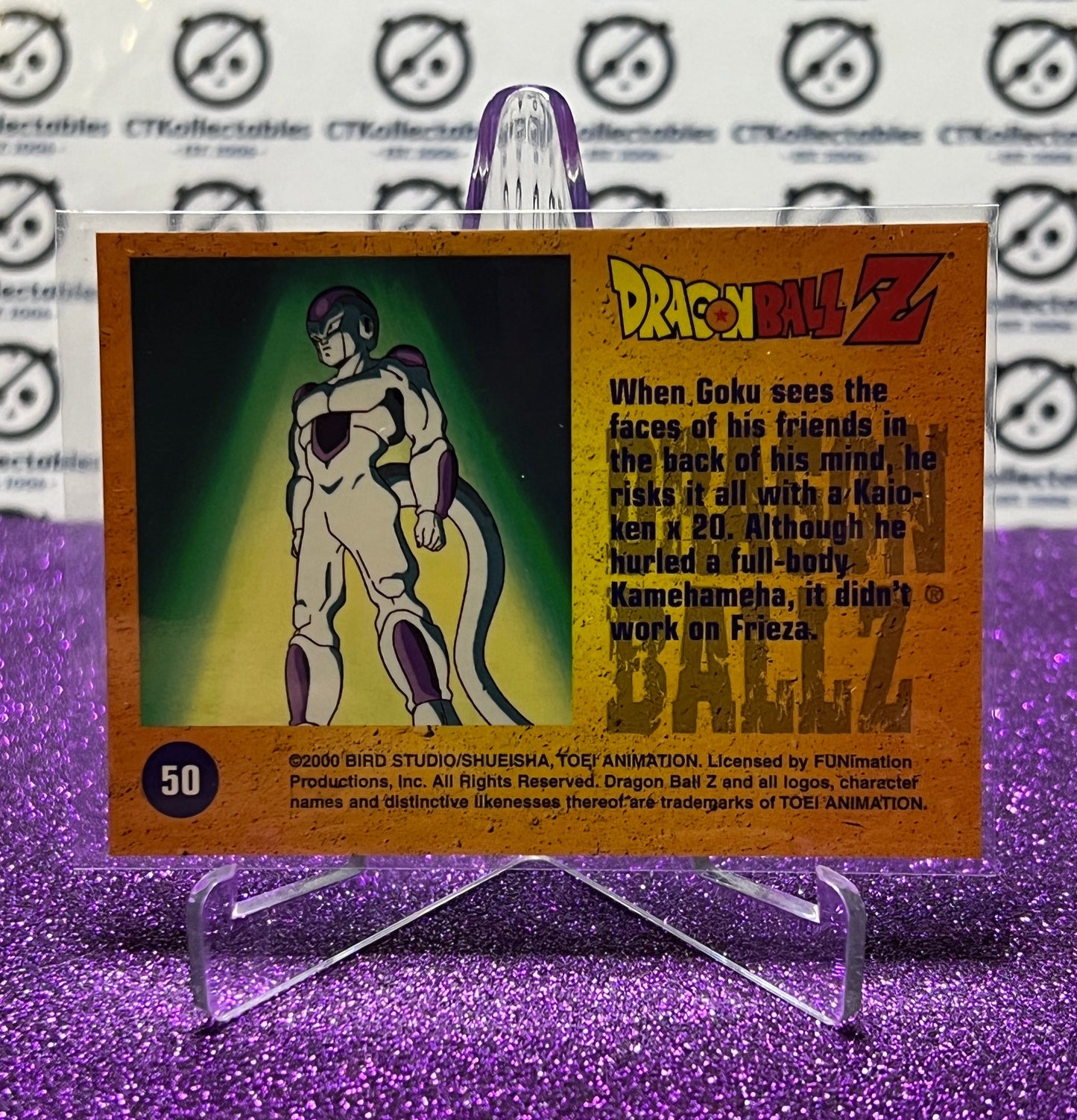 2000 DRAGON BALL Z # 50 GOKU HOLOCHROME ARCHIVE EDITION FOIL CARD