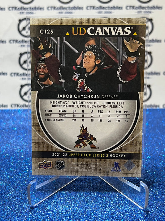 2021-22 UPPER DECK JAKOB CHYCHRUN # C125 UD CANVAS ARIZONA COYOTES NHL HOCKEY CARD
