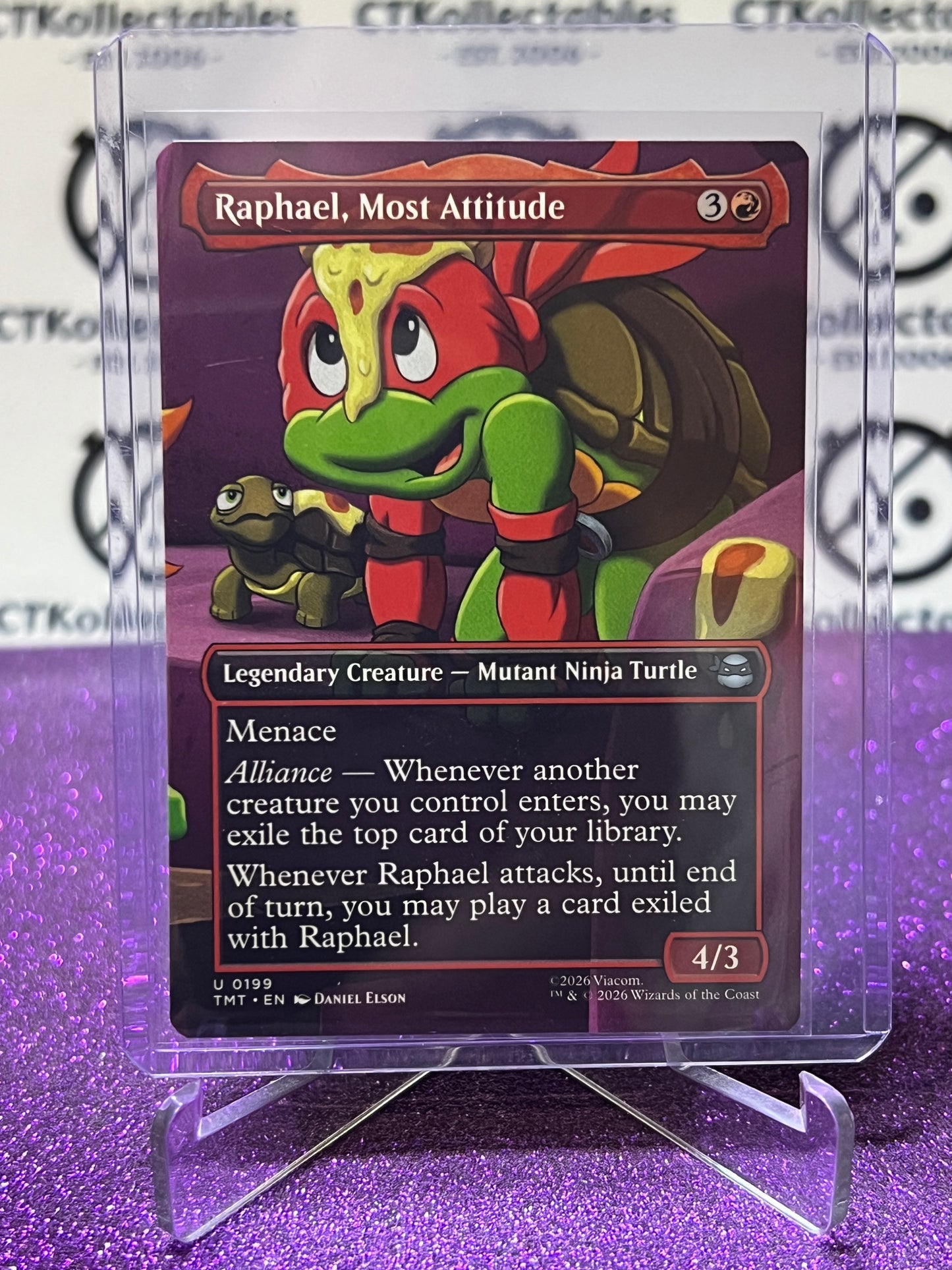 2026 MAGIC THE GATHERING TEENAGE MUTANT NINJA TURTLES RAPHAEL, MOST ATTITUDE # U 0199 NON-FOIL CREATURE CARD
