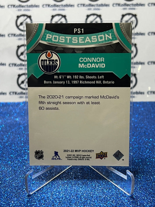 2021-22 UPPER DECK MVP CONNOR McDAVID # PS1 POSTSEASON EDMONTON OILERS HOCKEY CARD