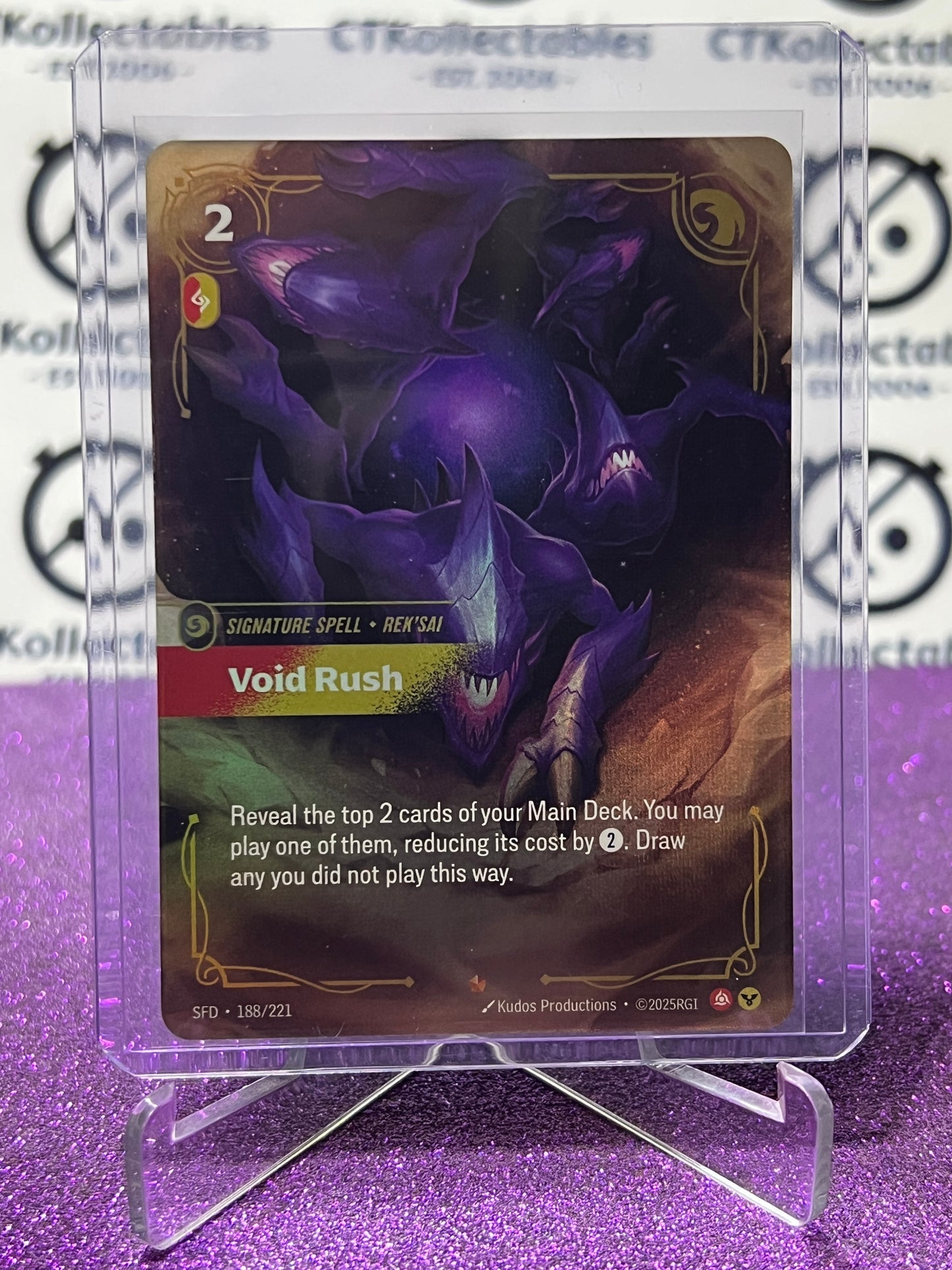 2026 RIFTBOUND LEAGUE OF LEGENDS SPIRITFORGED VOID RUSH # 188/221 FOIL TRADING GAME CARD