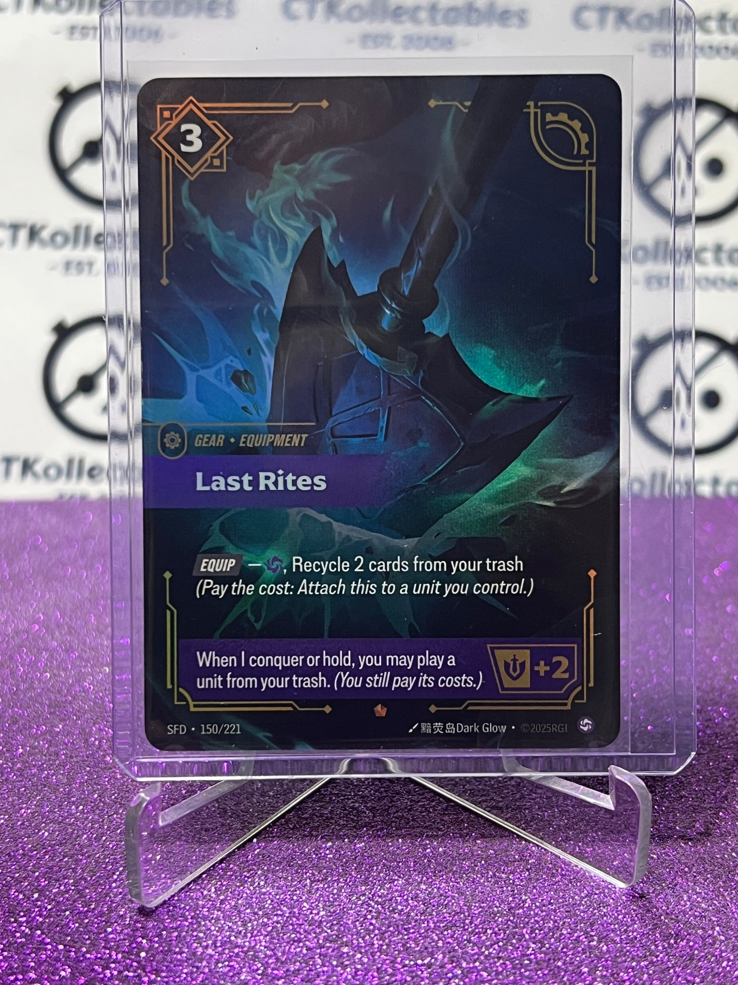 2026 RIFTBOUND LEAGUE OF LEGENDS SPIRITFORGED LAST RITES # 150/221 FOIL TRADING GAME CARD