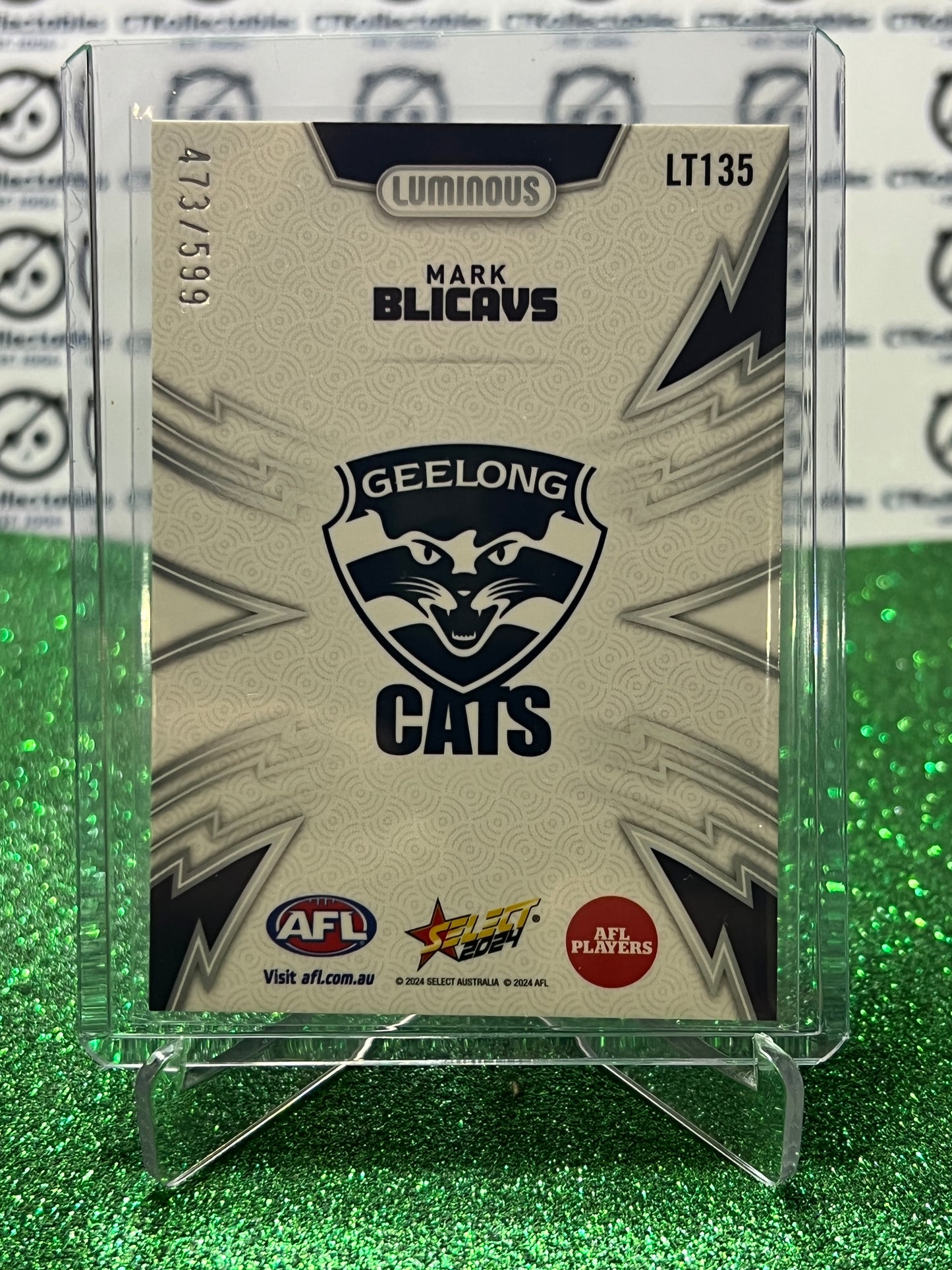 2024 AFL SELECT FOOTY STARS MARK BLICAVS # LT135 LUMINOUS /599 GEELONG CATS