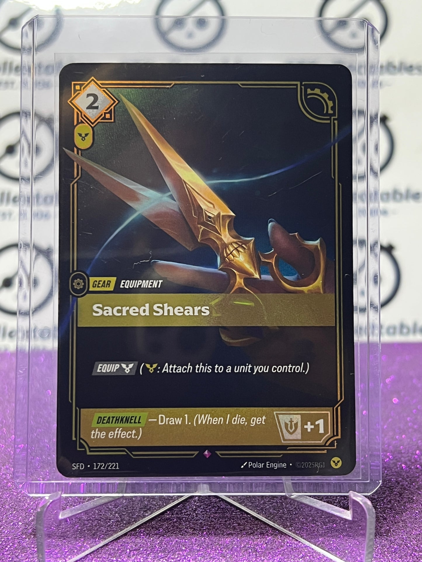 2026 RIFTBOUND LEAGUE OF LEGENDS SPIRITFORGED SACRED SHEARS # 172/221 FOIL TRADING GAME CARD