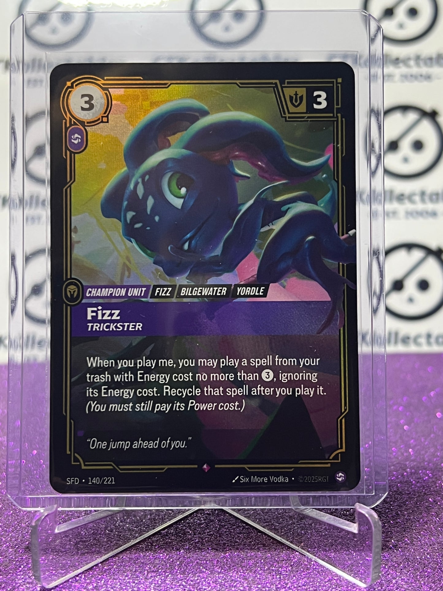 2026 RIFTBOUND LEAGUE OF LEGENDS SPIRITFORGED FIZZ # 140/221 FOIL TRADING GAME CARD