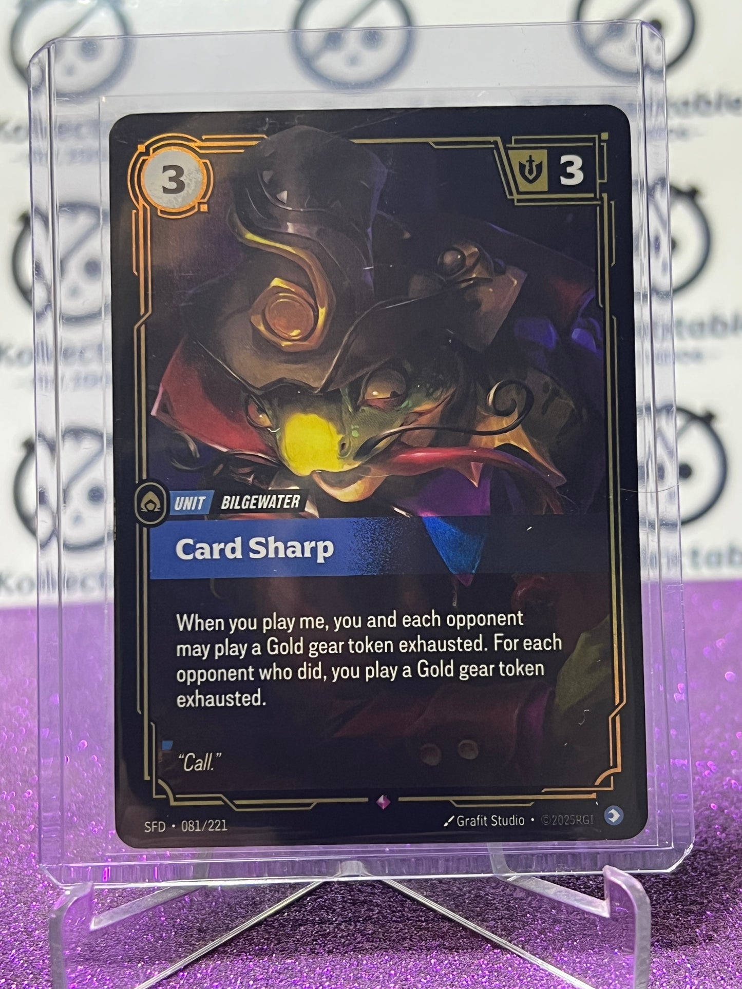 2026 RIFTBOUND LEAGUE OF LEGENDS SPIRITFORGED CARD SHARP # 081/221 FOIL TRADING GAME CARD