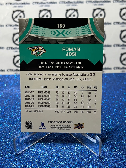 2021-22 UPPER DECK MVP ROMAN JOSI # 159 NASHVILLE PREDATORS HOCKEY CARD