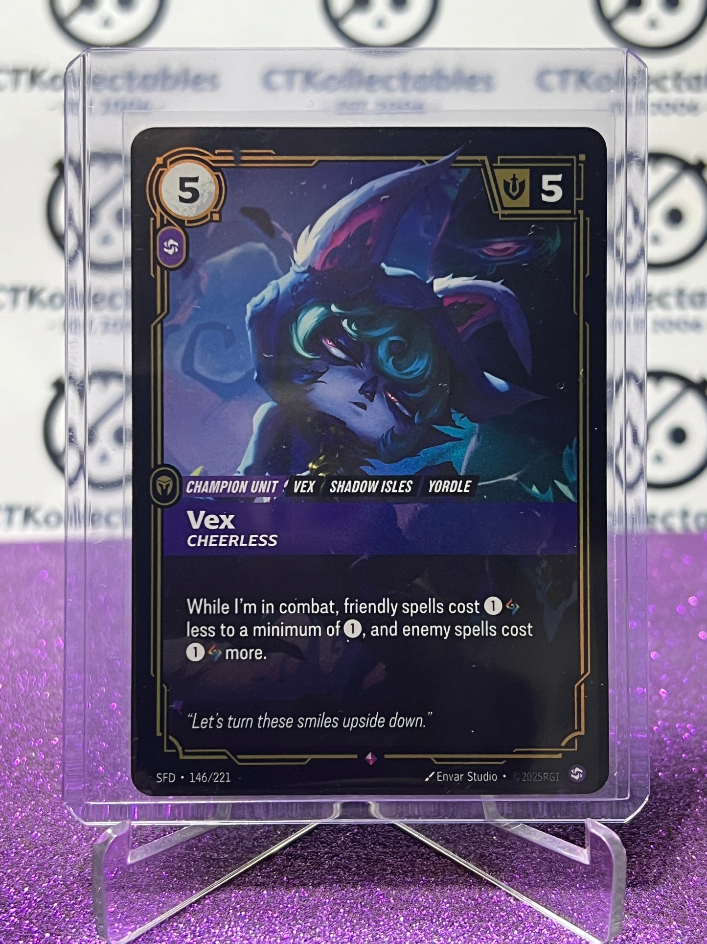 2026 RIFTBOUND LEAGUE OF LEGENDS SPIRITFORGED VEX # 146/221 FOIL TRADING GAME CARD