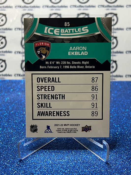 2021-22 UPPER DECK MVP AARON EKBLAD # 85 ICE BATTLES FLORIDA PANTHERS NHL HOCKEY CARD