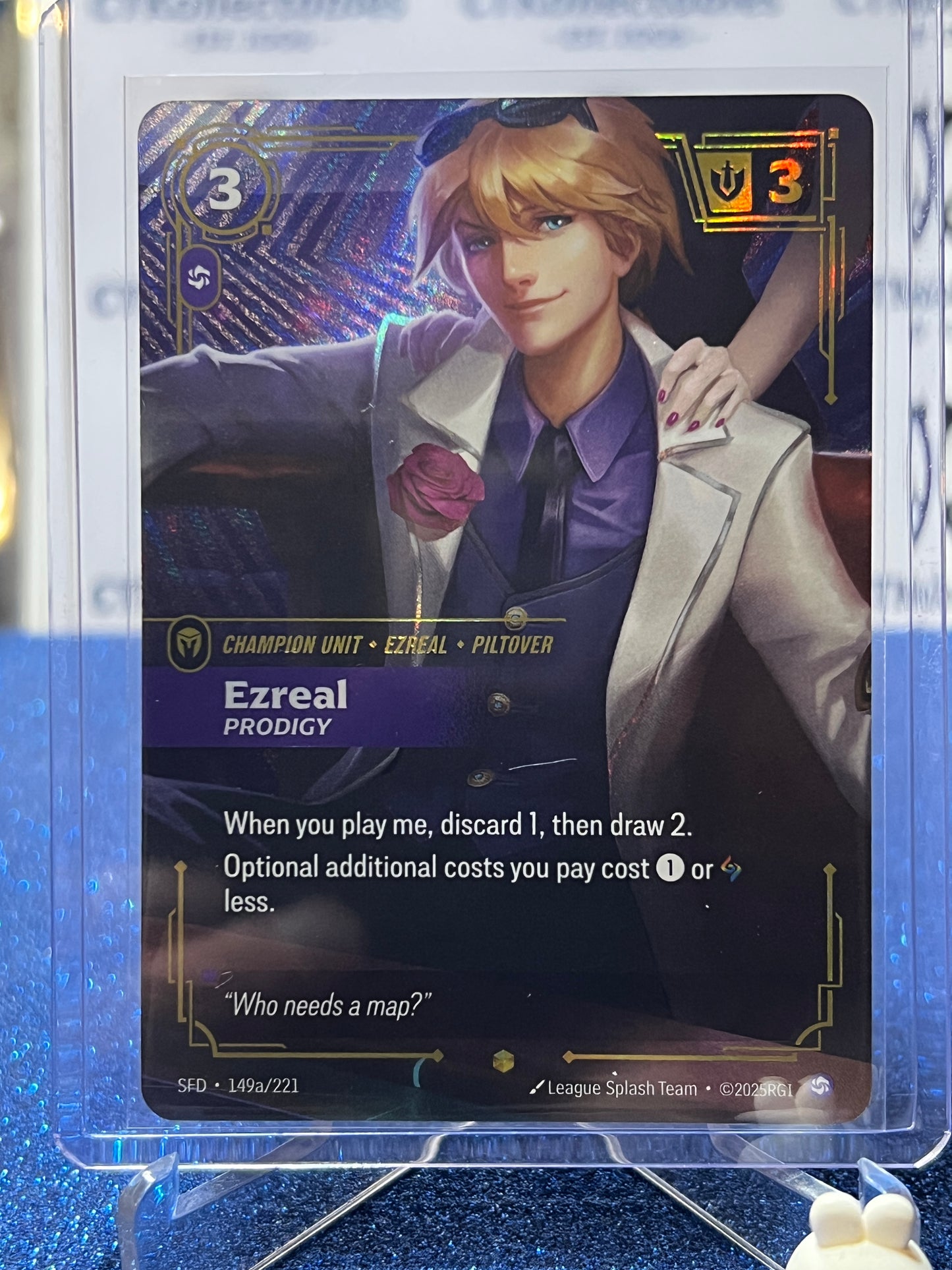 2026 RIFTBOUND LEAGUE OF LEGENDS SPIRITFORGED EZREAL # 149a/221 FOIL TRADING GAME CARD