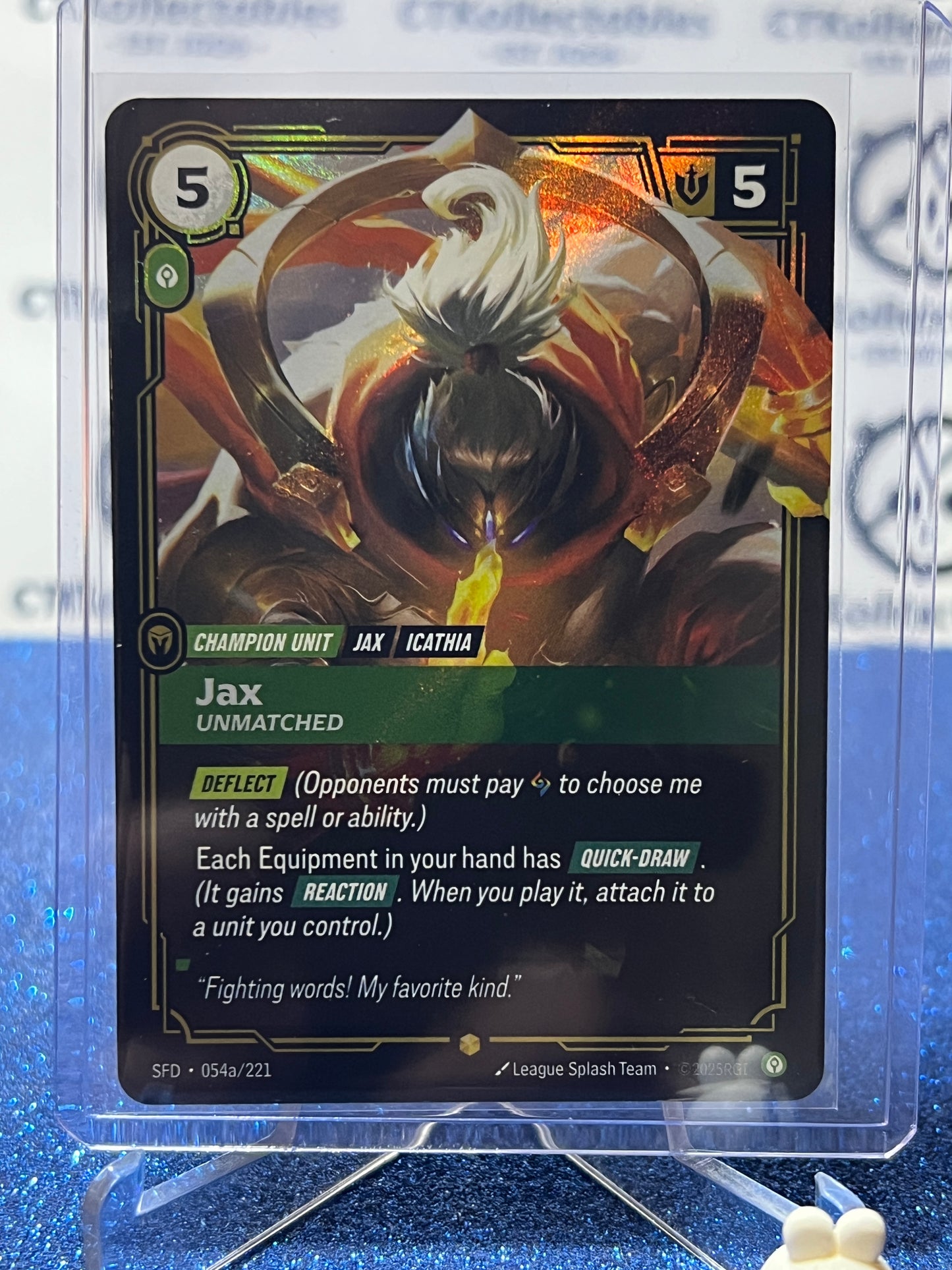 2026 RIFTBOUND LEAGUE OF LEGENDS SPIRITFORGED JAX # 054a/221 FOIL TRADING GAME CARD