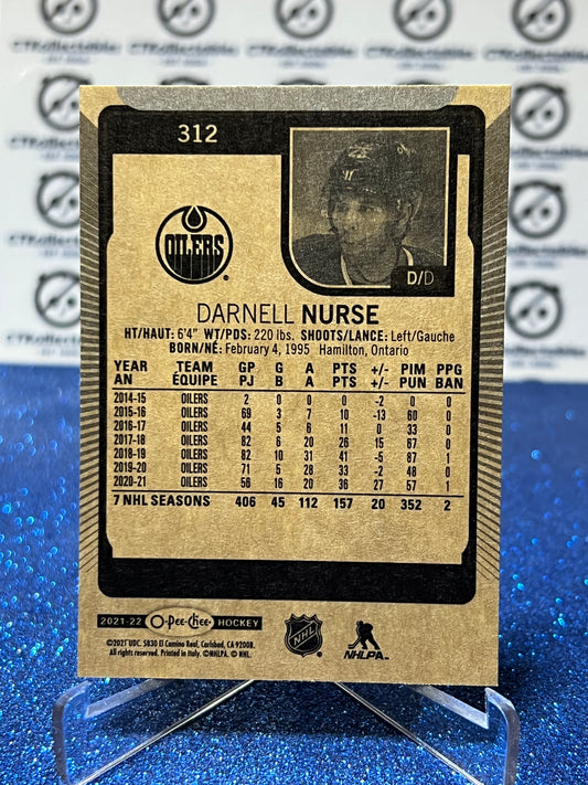 2021-22 O-PEE-CHEE DARNELL NURSE # 312 EDMONTON OILERS HOCKEY NHL CARD