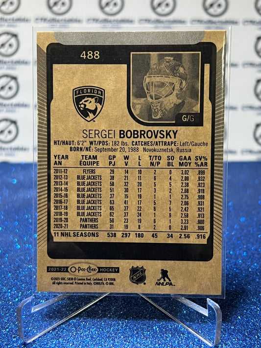 2021-22 O-PEE-CHEE SERGEI BOBROVSKY # 488 FLORIDA PANTHERS NHL HOCKEY CARD