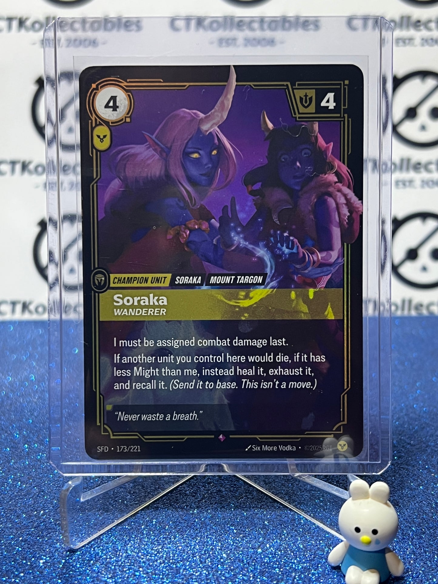 2026 RIFTBOUND LEAGUE OF LEGENDS SPIRITFORGED SORAKA # 173/221 FOIL TRADING GAME CARD