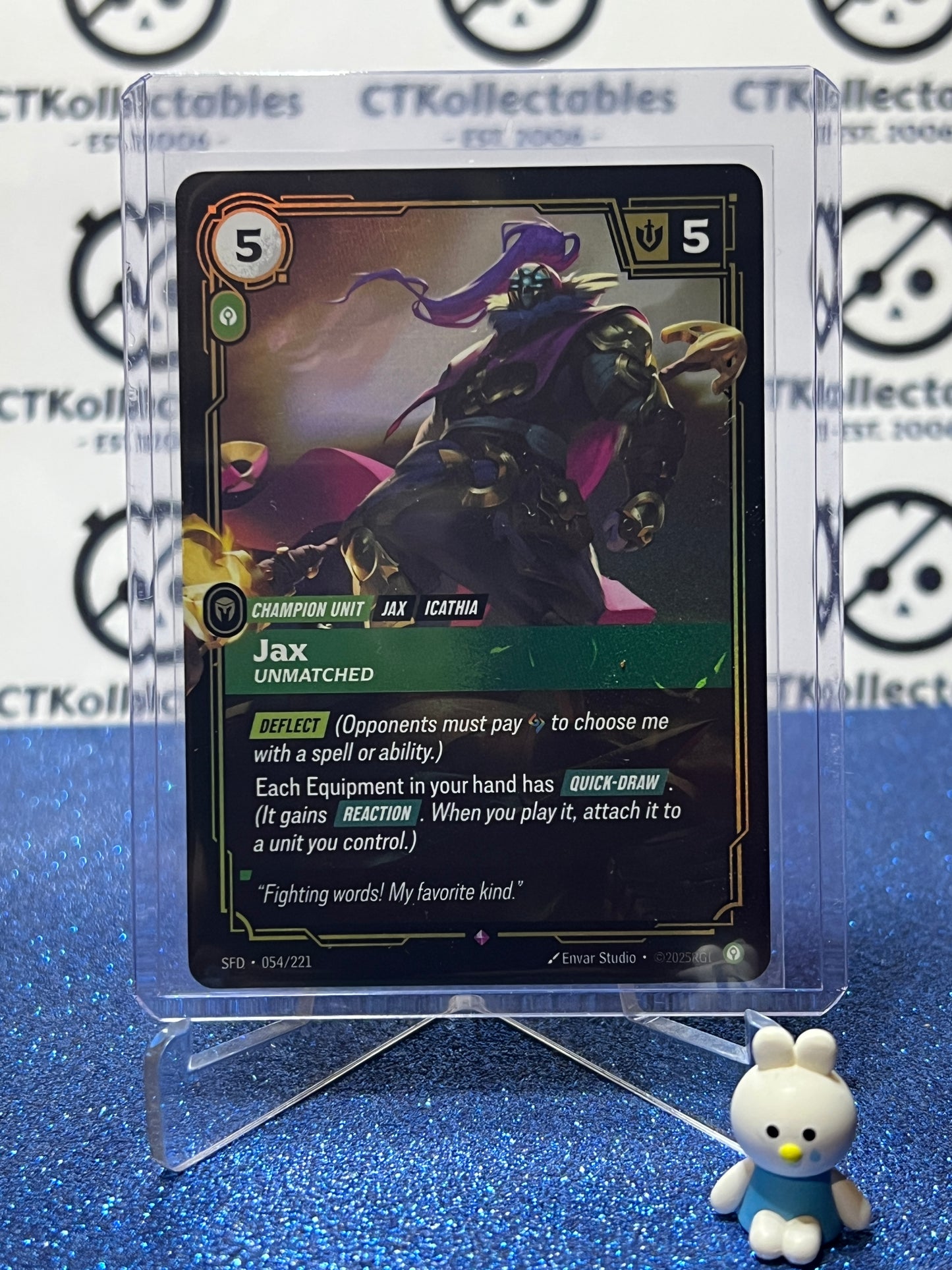 2026 RIFTBOUND LEAGUE OF LEGENDS SPIRITFORGED JAX # 054/221 FOIL TRADING GAME CARD