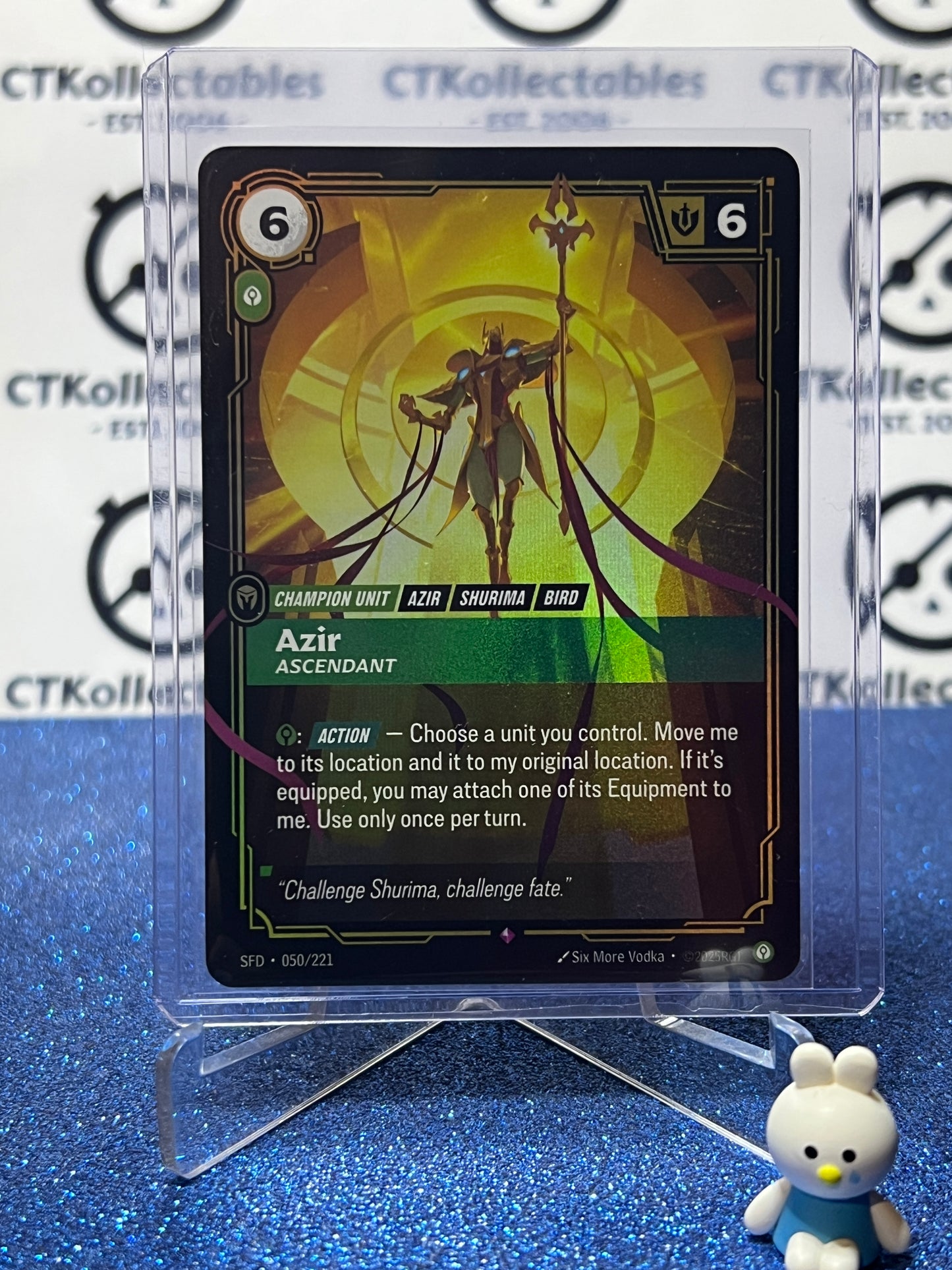 2026 RIFTBOUND LEAGUE OF LEGENDS SPIRITFORGED AZIR # 050/221 FOIL TRADING GAME CARD (Copy)
