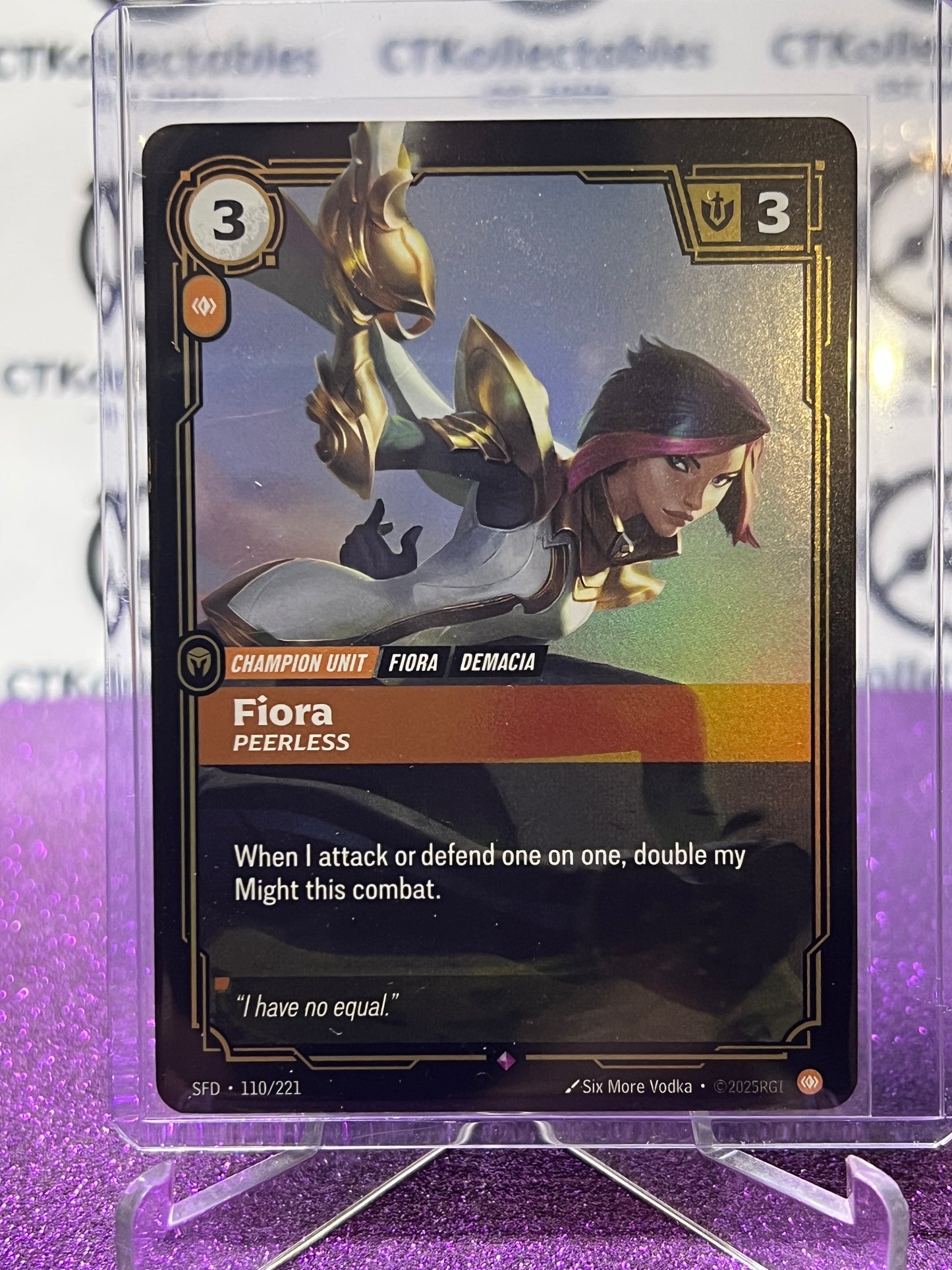 2026 RIFTBOUND LEAGUE OF LEGENDS SPIRITFORGED FIORA # 110/221 FOIL TRADING GAME CARD