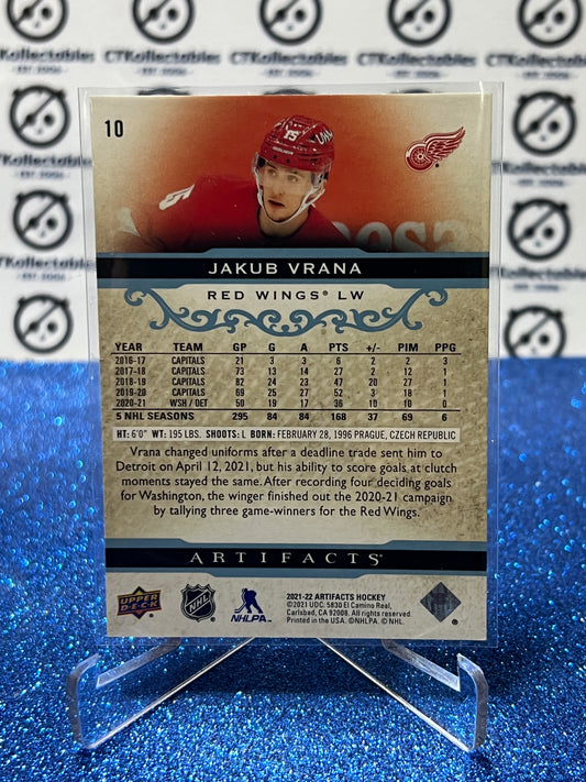 2021-22 UPPER DECK ARTIFACTS JAKUS VRANA # 10 DETROIT RED WINGS 47/85 HOCKEY CARD