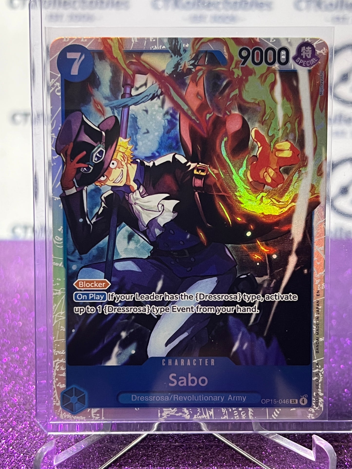 2026 ONE PIECE ADVENTURE ON KAMI'S ISLAND SABO # OP15-046 SR FOIL TCG CARD