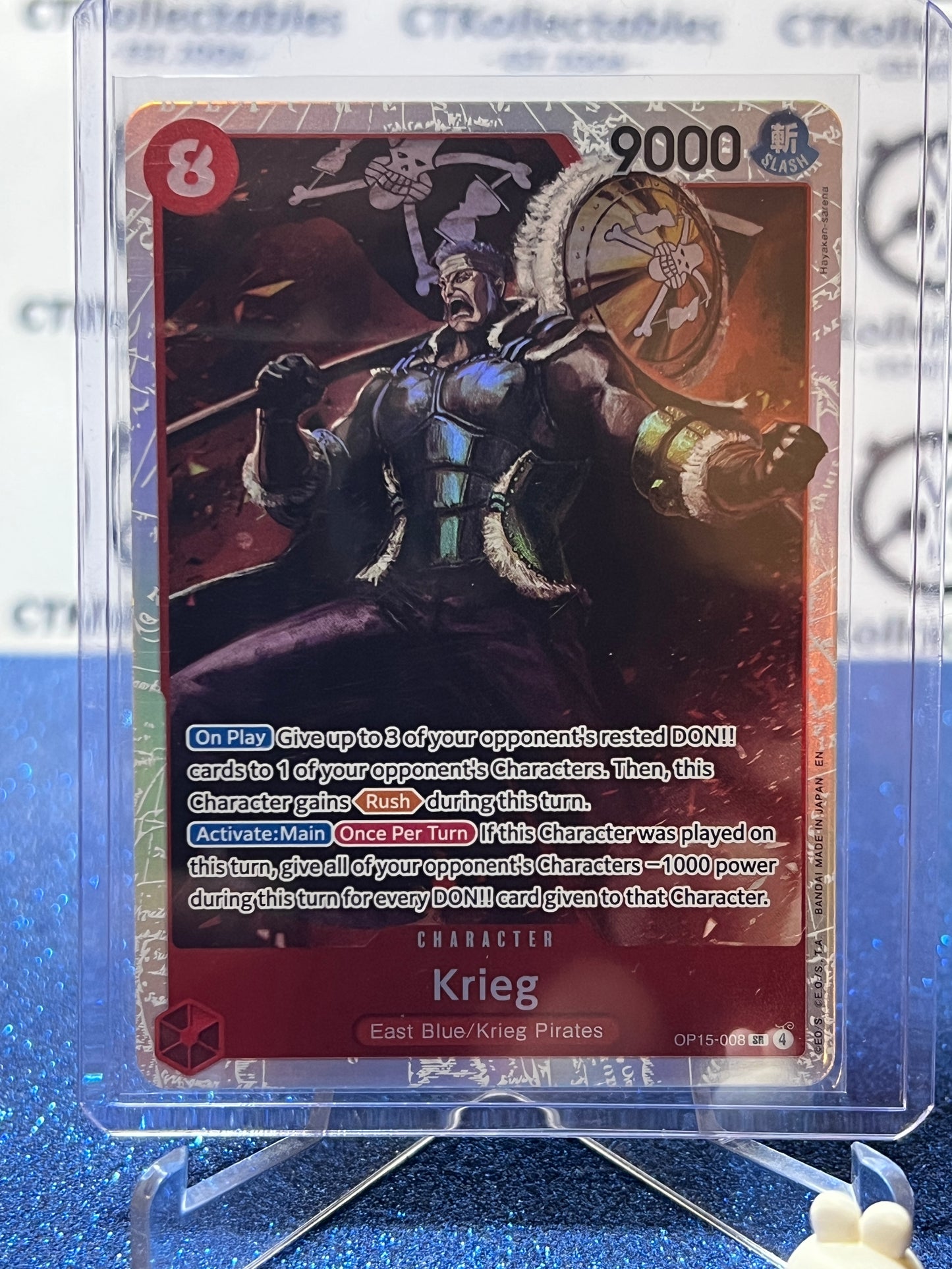 2026 ONE PIECE ADVENTURE ON KAMI'S ISLAND KRIEG # OP15-008 SR FOIL TCG CARD