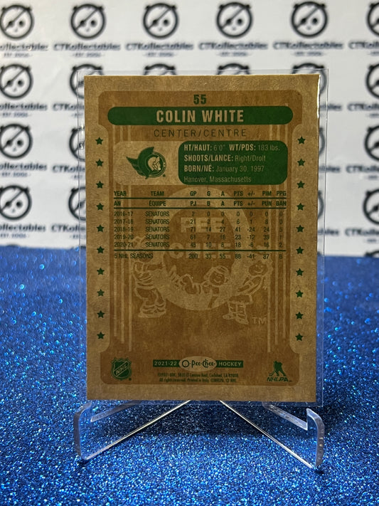 2021-22 O-PEE-CHEE COLIN WHITE # 55 RETRO OTTAWA SENATORS NHL HOCKEY TRADING CARD