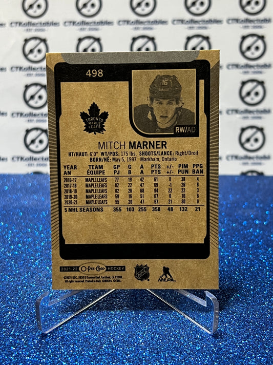 2021-22 O-PEE-CHEE MITCH MARNER # 498 TORONTO MAPLE LEAFS NHL HOCKEY TRADING CARD