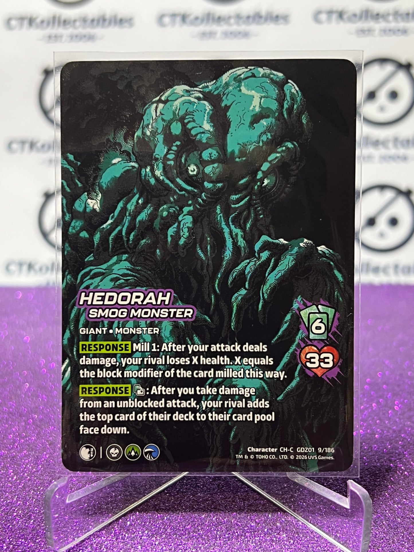 2026 UNIVERSUS HEDORAH # CH-C GDZ01 9/186 NON-FOIL GAME TRADING CARD