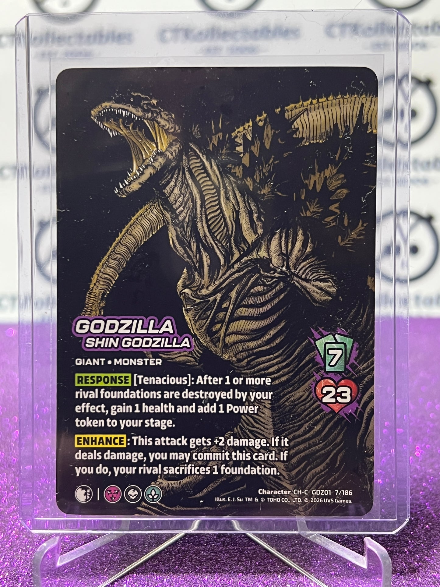 2026 UNIVERSUS SHIN GODZILLA # CH-C GDZ01 7/186 NON-FOIL GAME TRADING CARD