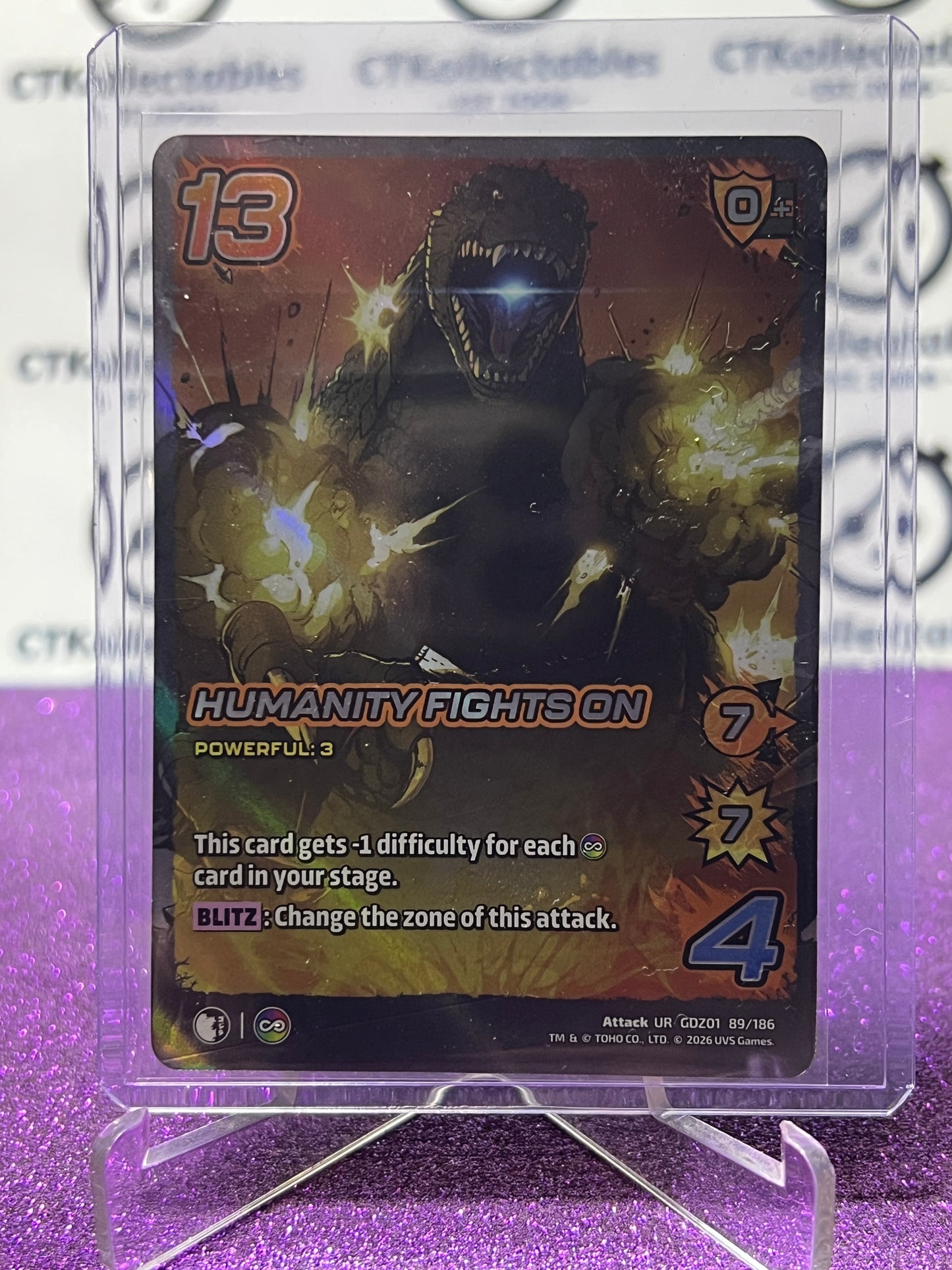 2026 UNIVERSUS HUMANITY FIGHTS ON # UR GDZ01 89/186 FOIL GAME TRADING CARD
