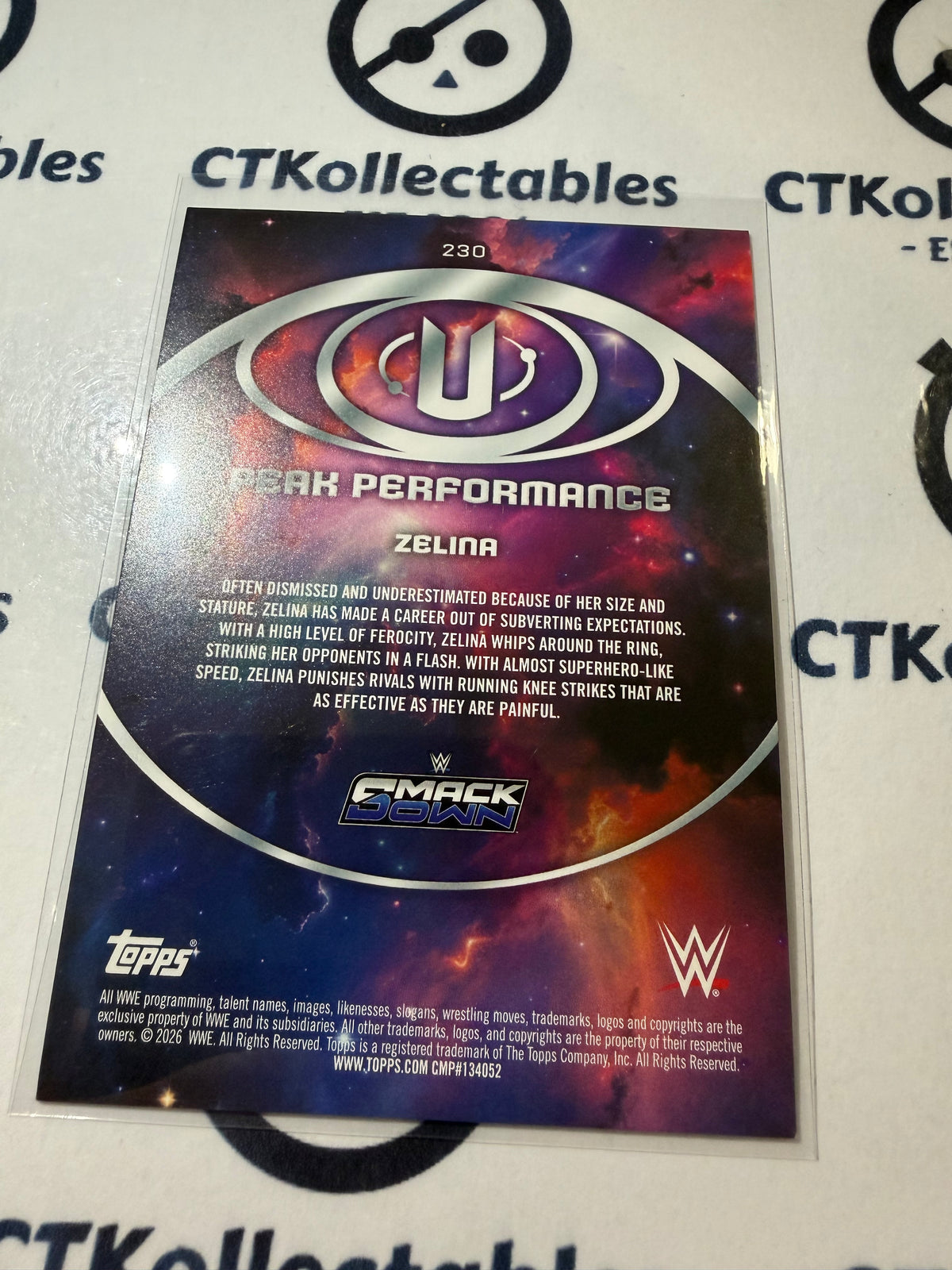 2026 WWE Topps Universe Peak Performance #230 Zelina Base Card