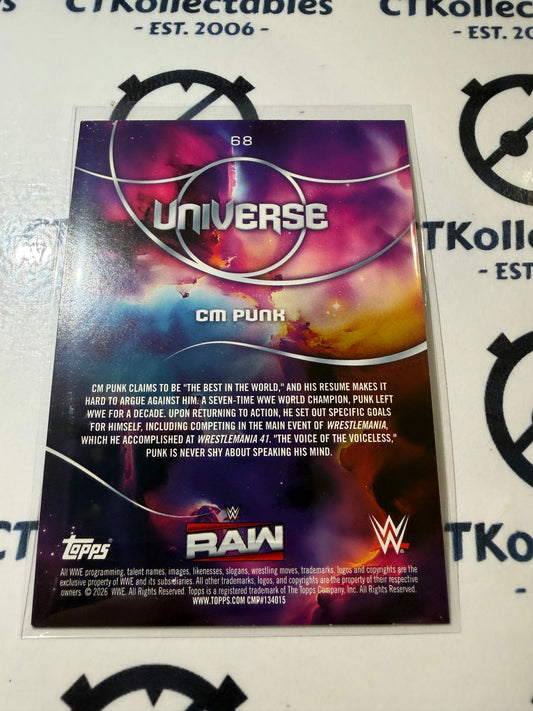 2026 WWE Topps Universe #68 Cm Punk Base Card