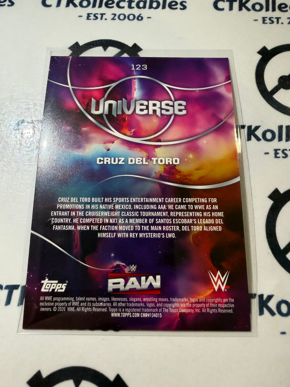 2026 WWE Topps Universe #123 Cruz Del Toro Base Card