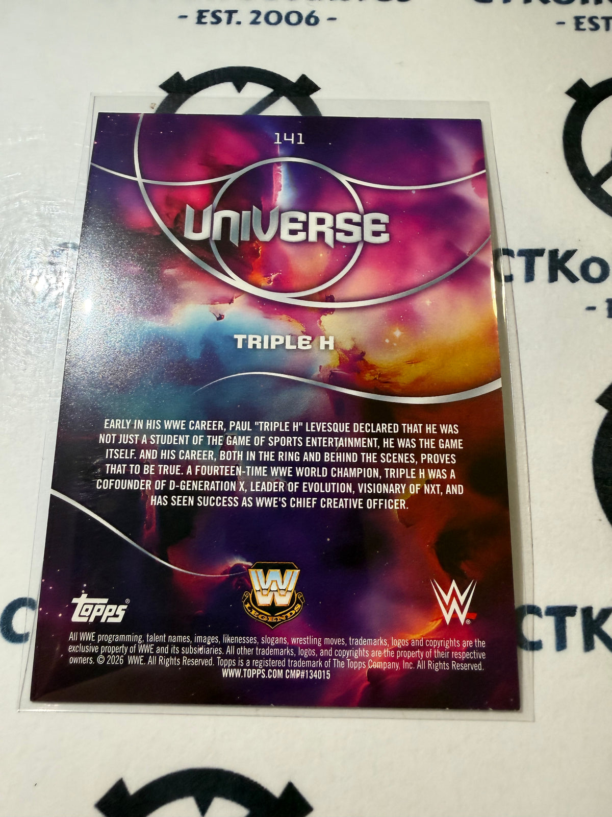 2026 WWE Topps Universe #141 Triple H Base Card