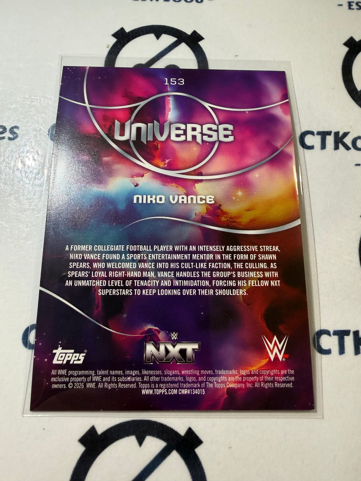 2026 WWE Topps Universe #153 Niko Vance Base Card