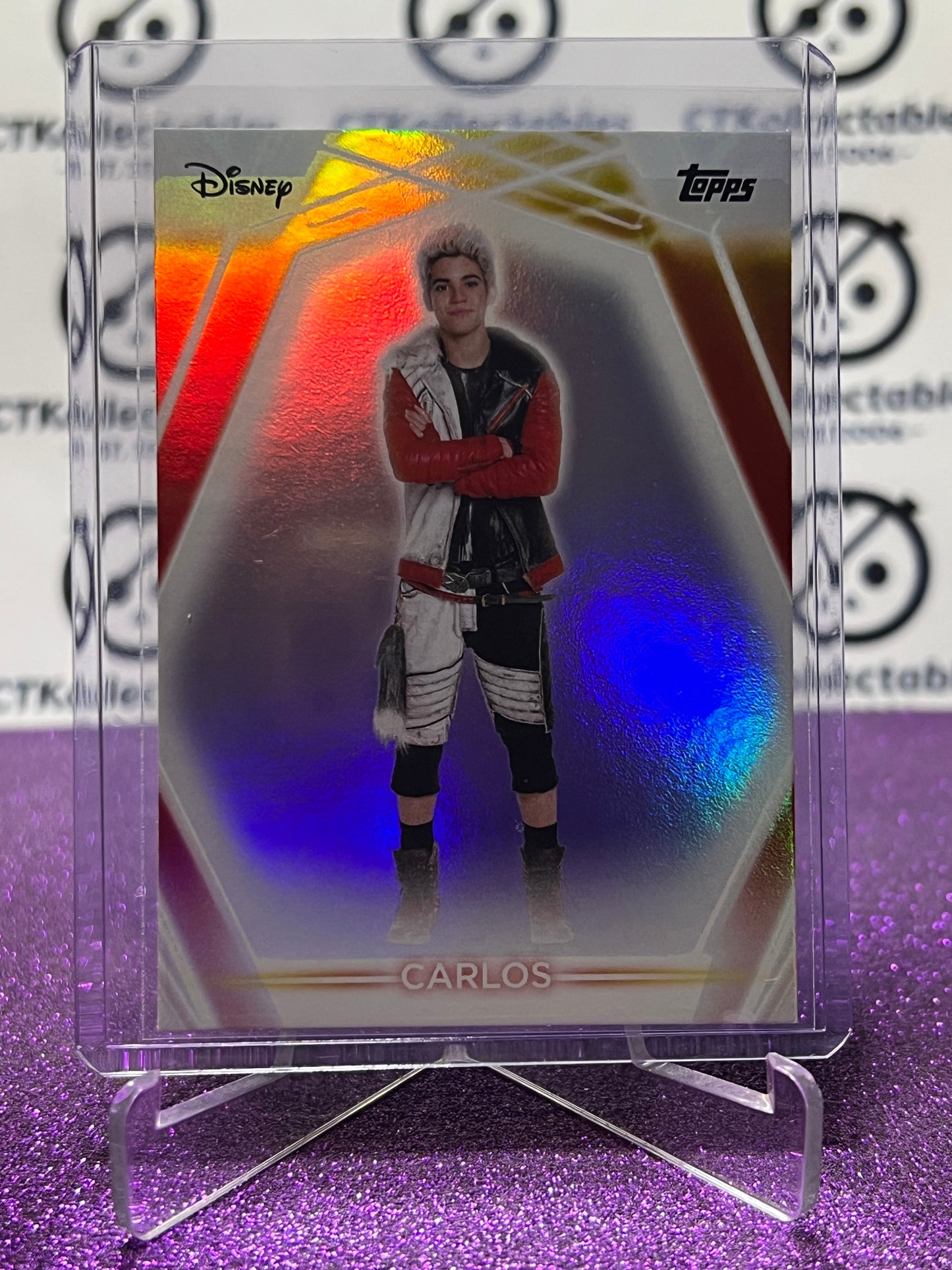2026 DISNEY TOPPS NEON CARLOS # 159 RAINBOW FOIL CARD