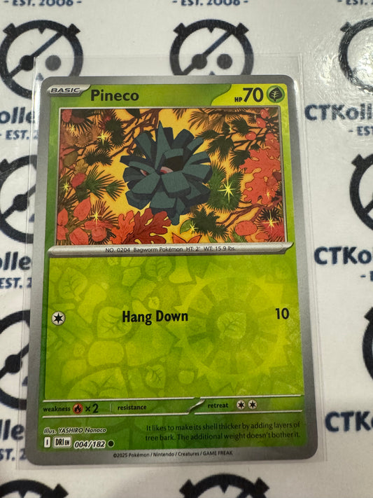 Pineco Reverse Holo #004/182 Scarlet & Violet Destined Rivals